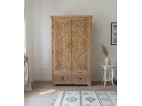 Armadio di Outlet etnico modello Armadio namast� 2a in legno con sconto -30%
