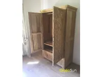 Armadio di Outlet etnico modello Armadio namast� 2a in legno con sconto -30%