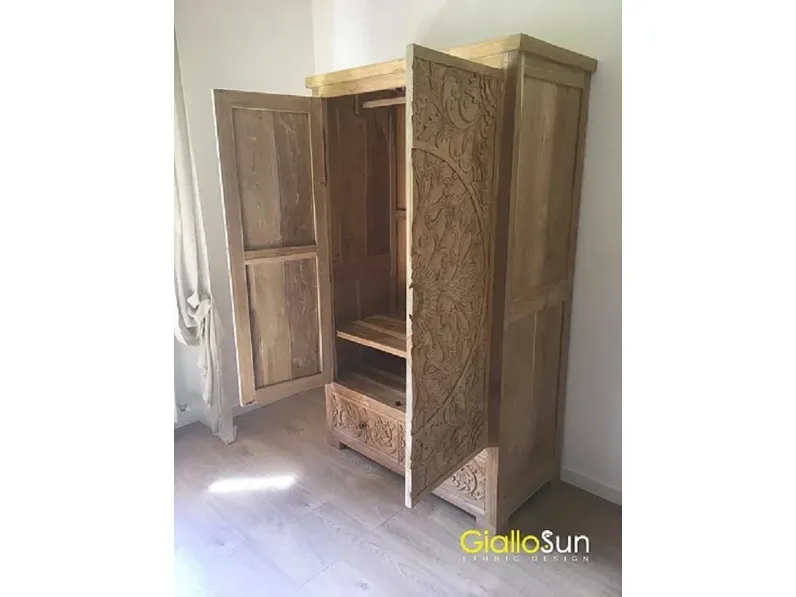 Armadio con ante battenti design Armadio namastè 2a Outlet etnico a prezzo scontato