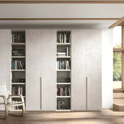 Armadio scontato 46% modello Armadio con librerie intermedie del programma mod.evo di mistral in promo-sconto del 40% di Mistral