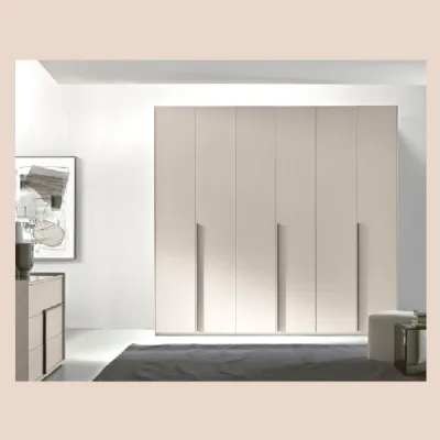 Armadio Armadio mod.town a 6 ante colore cashemere in promo-sconto del 40% realizzato in laminato opaco di Gierre mobili scontato -37%