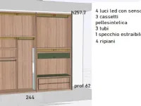 Armadio Cornice con anta in pelle sintetica di Pianca A PREZZO SCONTATO 46%