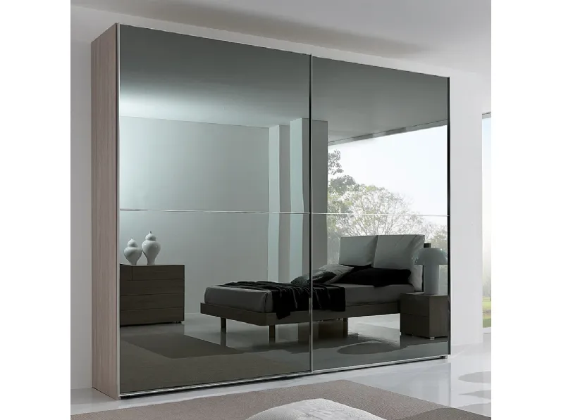 Armadio moderno Armadio a 2 ante scorrevoli  mod glass di S75 a PREZZO OUTLET -41%