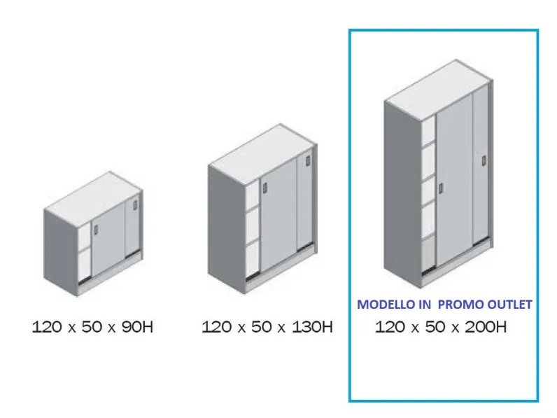 Armadio ante scorrevoli Flycom a due ante in Offerta Outlet