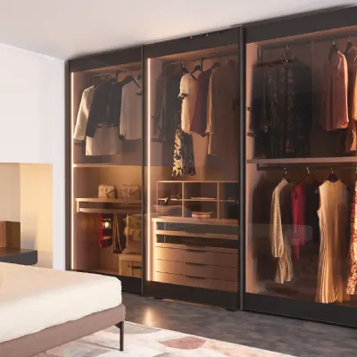 Armadio di Diotti.com modello Boutique player 01 outlet in vetro con sconto -56%