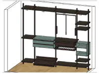 Armadio cabina armadio in laccato opaco Cabina virgo Mercantini scontato