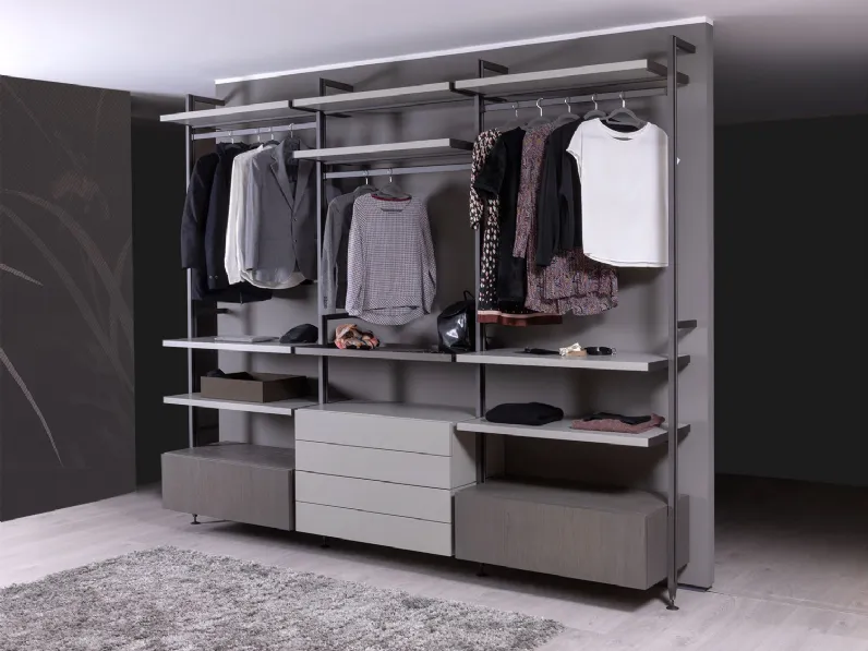 Armadio con cabina armadio modello Betis outlet  cabina armadio scontato del 40%