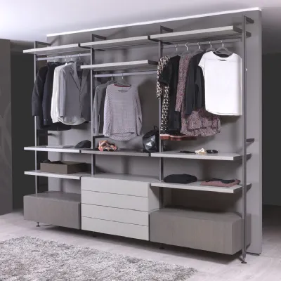 Armadio con cabina armadio modello Betis outlet  cabina armadio scontato del 40%