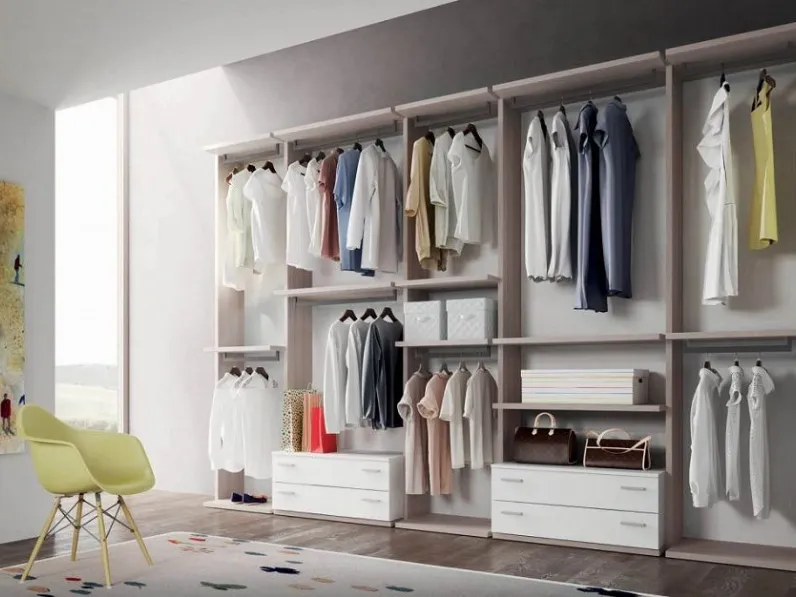 Armadio moderno Cabina-armadio mod.flexy di mistral in promo-sconto del 40% di Mistral a PREZZO OUTLET -40%
