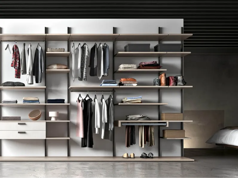Armadio con cabina armadio a prezzo scontato modello System soul 4 di Collezione esclusiva 