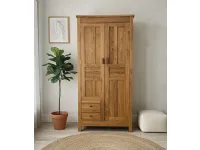 Armadio con ante battenti�design�Armadio 90 teak Outlet etnico a prezzo ribassato