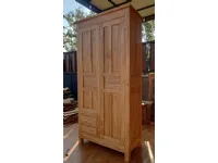 Armadio con ante battenti�design�Armadio 90 teak Outlet etnico a prezzo ribassato