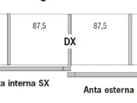 Armadio in laminato opaco S40 scorrevole a marchio S75 scontato -25%