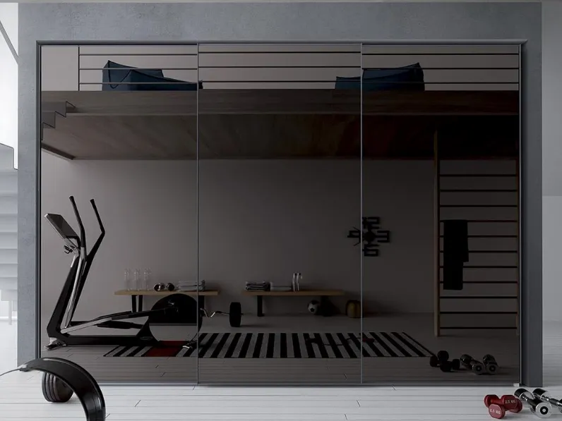 Armadio Telaino realizzato in specchio di Spagnol cucine scontato -32%