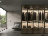 Armadio design Telaio vetro trasparente Presotto PREZZI OUTLET