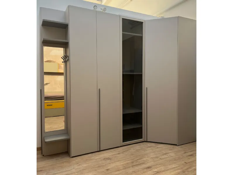 Armadio di Moretti compact camerette modello Armadio cabina armadio perla  in laminato materico con sconto -37%