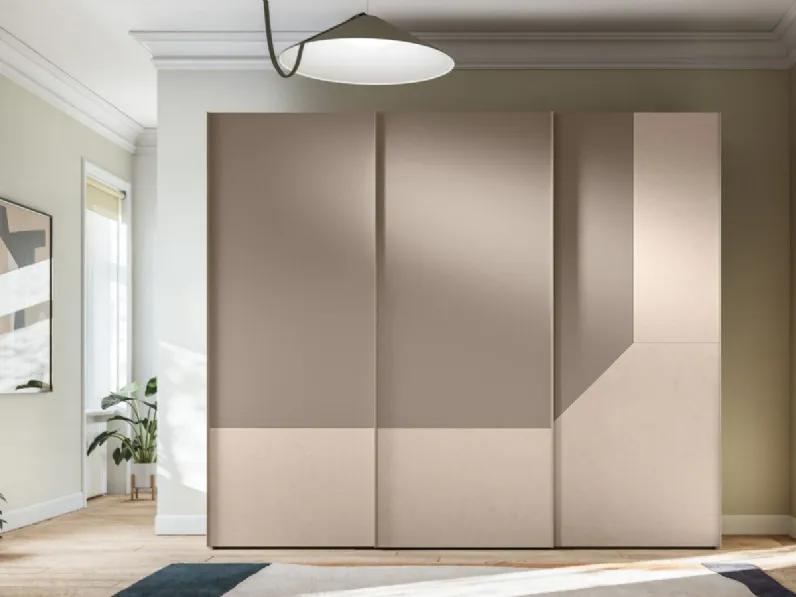 Armadio ante scorrevoli in laminato opaco 044 di Orme