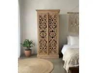 Armadio con ante battenti modello Armadio dispensa teak sbiancato scontato del 30%