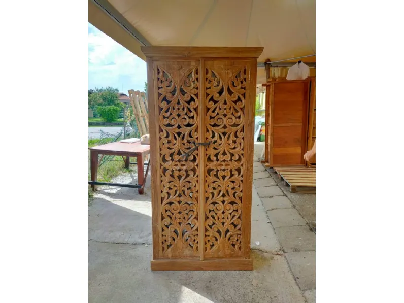 Armadio dispensa teak sbiancato di Outlet etnico in OFFERTA OUTLET