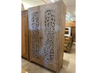 Armadio scontato 31% modello Armadio intagliato teak decapato di Outlet etnico