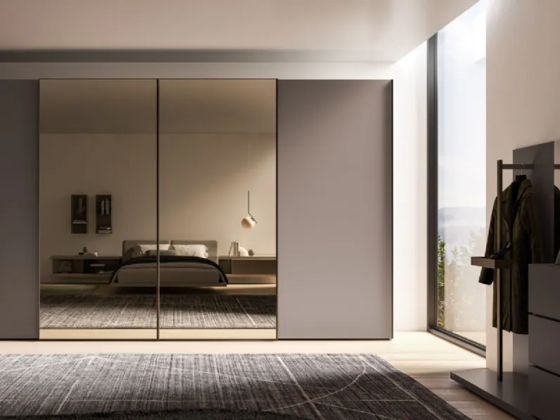 Armadio Febe e frame night 30 realizzato in laccato opaco di Orme scontato -34%