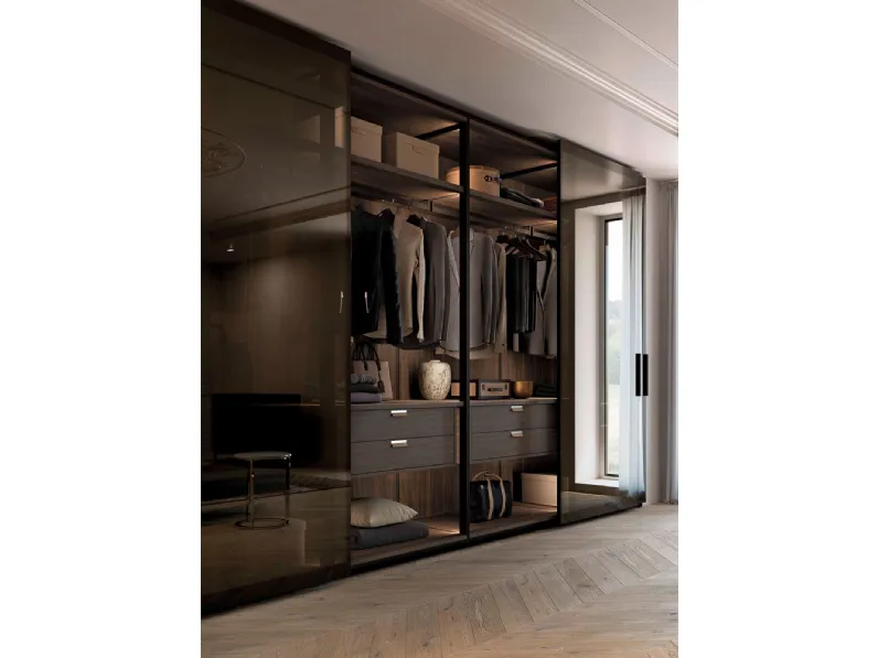 Armadio con ante scorrevoli moderno Glass Olivieri a prezzo scontato