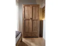 Armadio Linear teak massello Outlet etnico a due ante a prezzo scontato