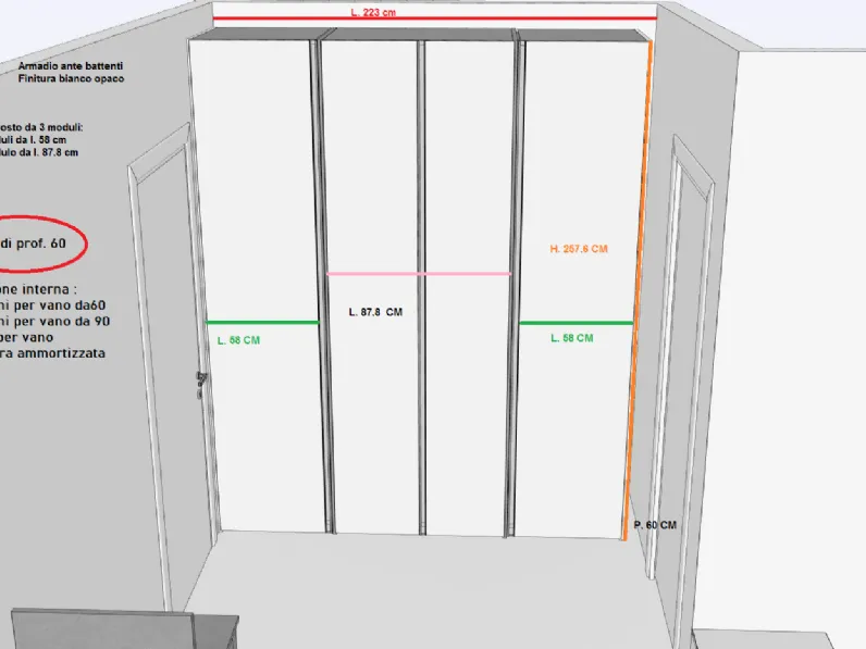 Armadio Md work modello Armadio 4/ante m2 A PREZZO SCONTATO