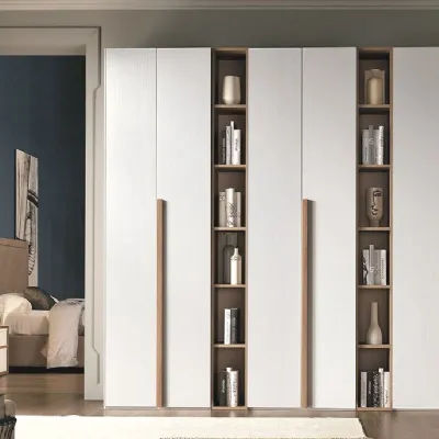 Armadio con ante battenti modello Armadio mod.abaco a 6 ante con librerie scontato del 50%