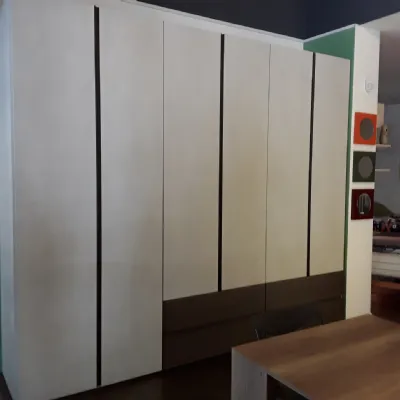 Armadio moderno Collage battente con cassetti Sangiacomo PREZZI OUTLET
