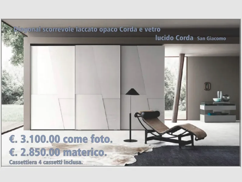 Armadio moderno Diagonal  Sangiacomo con uno sconto del 21%