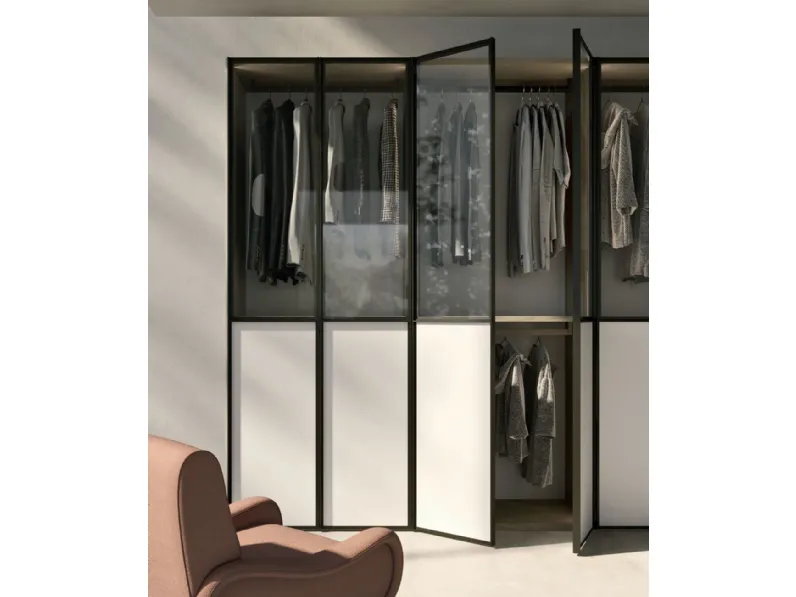 Armadio Glass 3 Orme con ante battenti SCONTATO a PREZZI OUTLET