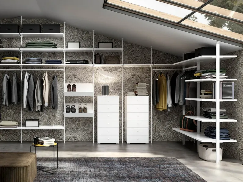 Armadio con cabina armadio modello System metal 10 scontato del 40%