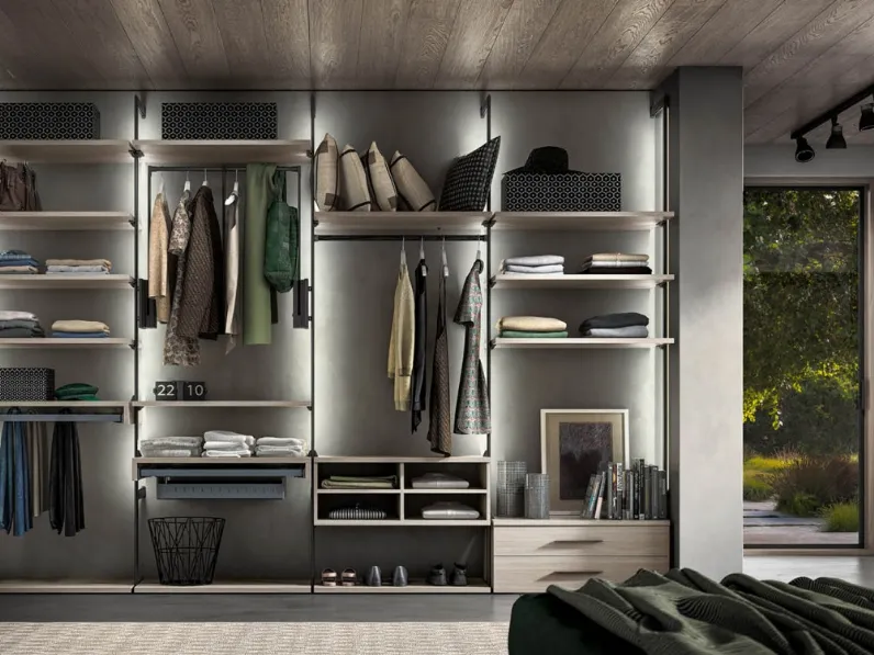 Armadio System metal 7 Collezione esclusiva con cabina armadio SCONTATO a PREZZI OUTLET
