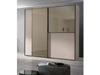 Armadio con ante scorrevoli modello Armadio mod.mood a 2 ante-scorrevoli-maxi con riquadri a specchio bronzato scontato del 50%