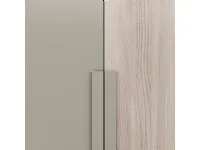 Armadio ante battenti in laminato materico Oak grey Collezione esclusiva scontato