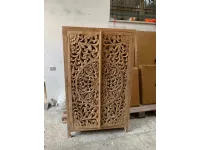 Armadio con ante battenti a prezzo scontato modello Armadio dispensa intagliato teak di Outlet etnico 