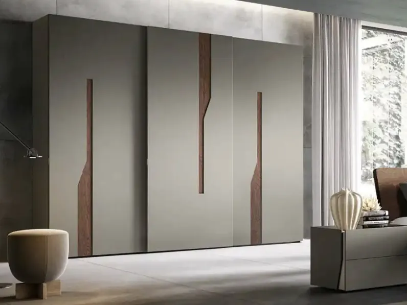 Armadio Brezza s156 realizzato in laccato opaco di Moretti compact giorno notte scontato -30%