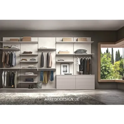 Armadio cabina armadio in laminato materico Soul  di Zg mobili