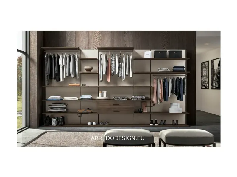 Armadio con cabina armadio modello Soul scontato del 30%