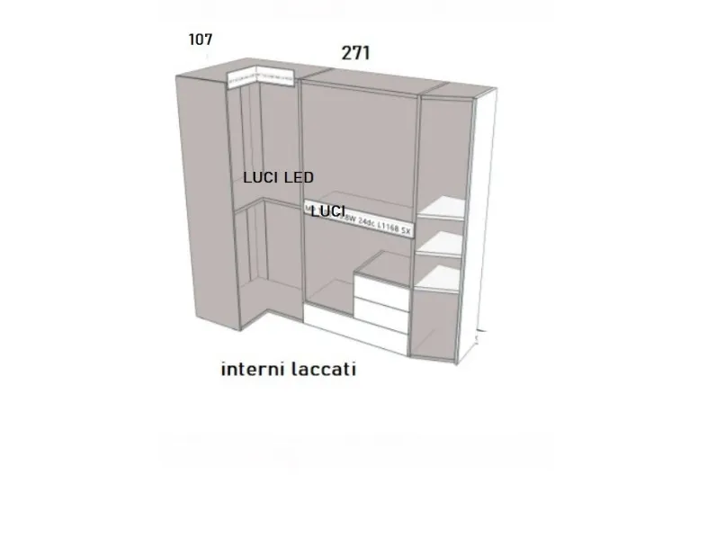 Armadio Urban diesel Abitare mobilstella a cinque ante in Offerta Outlet