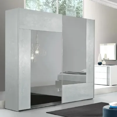 Armadio Armadio a 2 ante scorrevoli mod.luxury con specchi fum in promo-sconto del 50% Gierre mobili a due ante a prezzo scontato