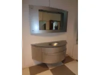 Mobile per il bagno Ardeco Bagno calla curvo grigio metallizato con radio integrata a prezzi outlet
