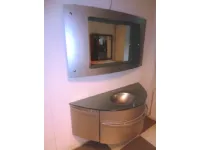 Mobile per il bagno Ardeco Bagno calla curvo grigio metallizato con radio integrata a prezzi outlet