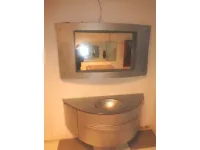 Mobile per il bagno Ardeco Bagno calla curvo grigio metallizato con radio integrata a prezzi outlet