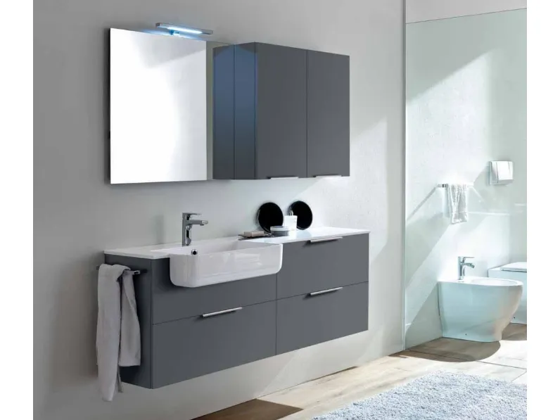 Mobile bagno Sospeso Composizione 8 Artigianale scontato - 30%