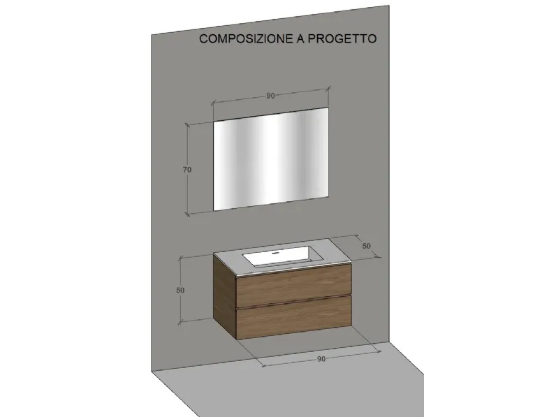 Arredamento bagno: mobile Baxar M1 system in Offerta Outlet