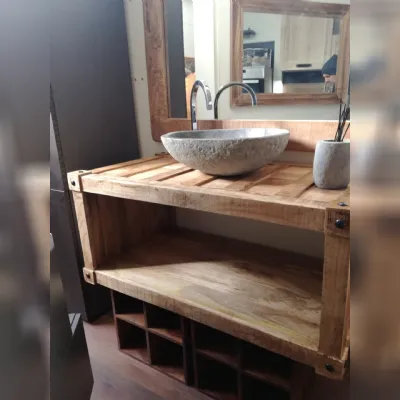 Arredamento bagno: mobile Nuovi mondi cucine Bagno container legno dialma industrial in offerta