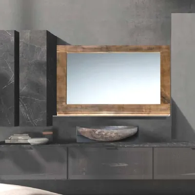 Mobile bagno sospeso Mobile bagno minimal industrial con lavabo piatra di Outlet etnico SCONTATO - 30%