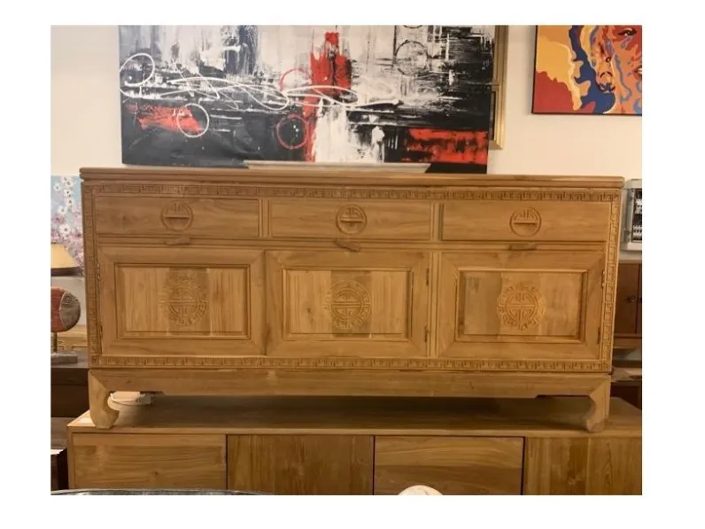 Mobile bagno A terra Mobile bagno teak 150 cm  Outlet etnico in offerta
